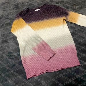 Thick knit hombre purple sweater